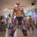 Alternative looking hippy style man wearing Alex Tooth Inner Flight FlowState Pants.