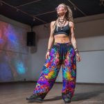 Alternative looking hippy style woman wearing Alex Tooth Inner Flight FlowState Pants.