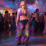 Alternative looking hippy style woman wearing Alex Tooth Inner Flight FlowState Pants.