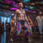 Alternative looking hippy style man wearing Alex Tooth Inner Flight FlowState Pants.